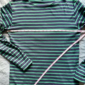 Armor Lux Striped Mariniere Shirt - Green and Blue L/S M